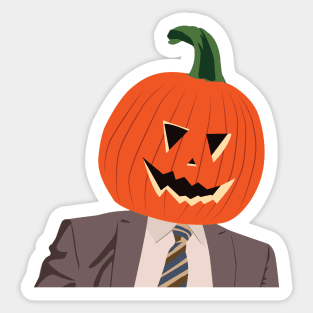 Dwight pumpkin head Sticker